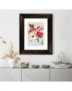 Картина himalaya plants pink flower 1869г коричневый 40x50 см Картины в квартиру