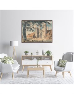Картина dent de lion margate 1791г коричневый 75x105 см Картины в квартиру