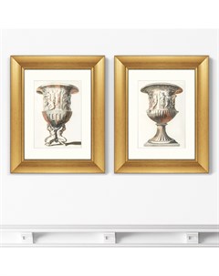 Набор из 2 х репродукций картин в раме medici vase 1697г коричневый 41x51 см Картины в квартиру
