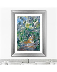 Репродукция картины в раме лесной пейзаж путь от мас джоли в шато нуар 1900г мультиколор 60x80 см Картины в квартиру