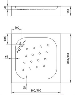 Душевой поддон Corner KTC 042B Deante