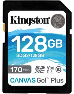 Карта памяти SDXC 128Gb SDXC UHS I Class U3 V30 SDG3 128GB Kingston