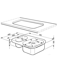 Кухонная мойка UM3416 1 Smeg