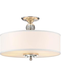 Люстра на штанге D70 H43 5 cm E27 9 60W Nickel Clear crystal Shade white 31809 PL Newport