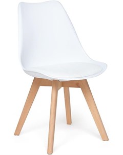 Стул Secret De Maison TULIP mod 73 дерево пластик ПУ 48 5х52 5х83cм белый Tetchair