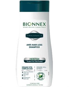 Шампунь для волос Organica против выпадения для жирных волос 300мл Bionnex