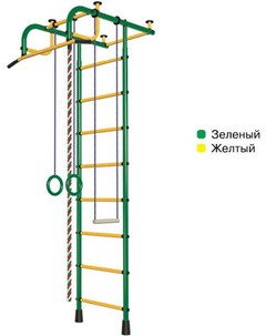 Детский спортивный комплекс 1 зеленый желтый Пионер