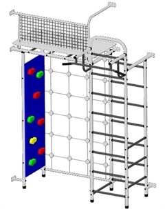 Спортивный комплекс 10С со скалодромом белый СГ000002550 Пионер
