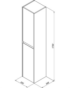 Шкаф пенал Nova Lite 35 242265 Aquanet