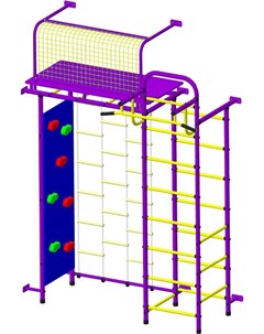 Спортивный комплекс 10Л со скалодромом пурпурно жёлтый СГ000002549 Пионер