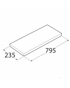 Полка FS 80 24 черный 65122 Domax