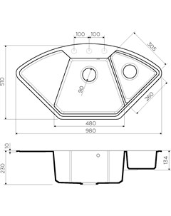 Кухонная мойка Yonaka 98 C BE Artgranit ваниль 4993710 Omoikiri