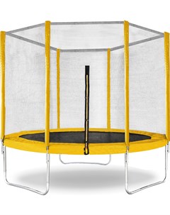 Батут Trampoline 10 ft 305 cм желтый с защитной сеткой Kmc