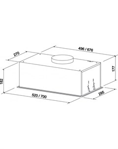 Вытяжка Astra 750 70 S черный Zorg technology