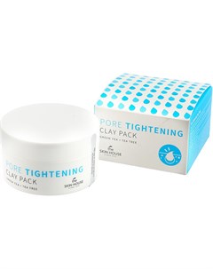 Матирующая очищающая маска для жирной кожи pore tightening clay pack The skin house