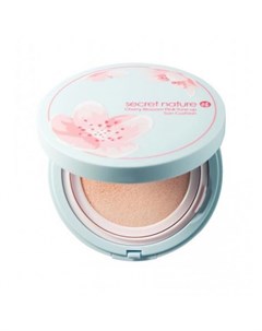 Тональная основа кушон с экстрактом цветка вишни cherry blossom pink tone up sun cushion spf50 pa Secret nature