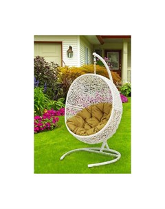 Кресло подвесное lunar white белый 95x117x78 см Flyingrattan