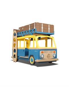 Двухярусная кровать camper two baby s синий 215 0x150 0x105 0 см Babys