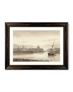 Репродукция картины в раме amsterdam 1879г бежевый 81x61 см Картины в квартиру