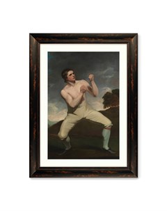 Репродукция картины в раме the boxer 1788г коричневый 61x81 см Картины в квартиру