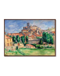 Репродукция картины на холсте gardanne horizontal view 1885г мультиколор 105x75 см Картины в квартиру