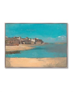 Репродукция картины на холсте village by the sea in brittany 1880г мультиколор 105x75 см Картины в квартиру