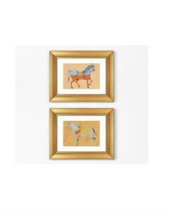 Набор из 2 х репродукций картин в раме indian horse 1820г мультиколор 50x40 см Картины в квартиру