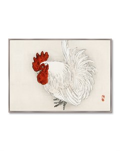 Репродукция картины на холсте japanese bantam 1883г серый 105x75 см Картины в квартиру