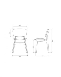 Мягкий стул sid бежевый 52x82x47 см The idea