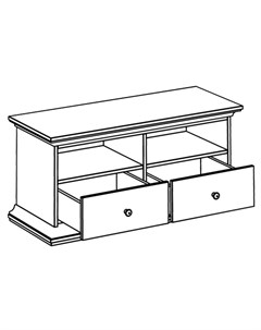 Тумба для тв белый 102x51x42 см Ogogo