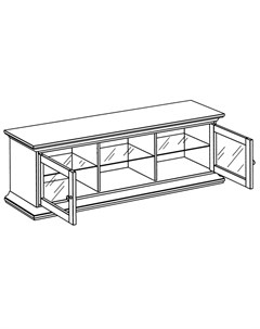 Тумба для тв белый 149x51x42 см Ogogo