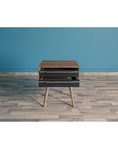 Тумба bruni black с двумя ящиками черный 45x56x35 см Etg-home