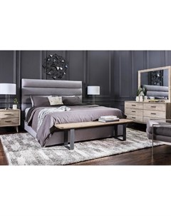 Кровать hudson серый 150x130x212 см Idealbeds