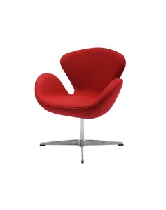 Кресло swan chair красный 70x95x46 см Bradexhome