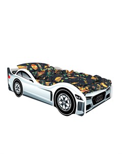 Кровать машина карлсон ауди без доп опций белый 75x50x170 см Magic cars