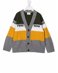 Кардиган в стиле колор блок Fendi kids