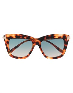 Солнцезащитные очки в квадратной оправе черепаховой расцветки Tom ford eyewear