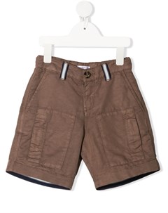 Шорты с контрастной отделкой Brunello cucinelli kids