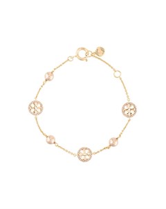 Браслет с кристаллами и логотипом Tory burch