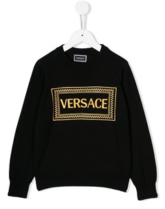 Джемпер с вышитым логотипом Versace kids