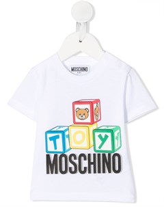 Футболка с графичным принтом и логотипом Moschino kids