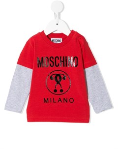 Футболка с длинными рукавами и логотипом Moschino kids