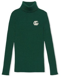 Джемпер с высоким воротником и логотипом GG Gucci kids