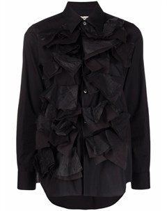 Рубашка с длинными рукавами и оборками Comme des garçons