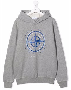 Худи с логотипом Stone island junior