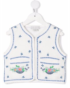 Жилет с цветочной вышивкой Stella mccartney kids