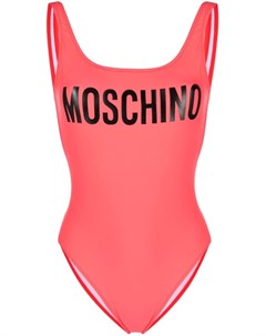 Купальник с U образным вырезом и логотипом Moschino