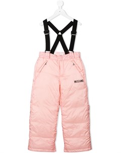 Дутые брюки с подтяжками Moschino kids