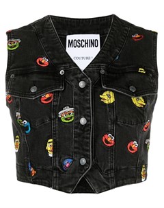 Укороченный жилет Sesame Street Moschino