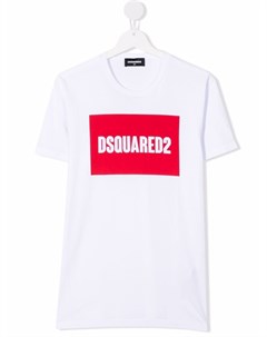 Футболка с нашивкой логотипом Dsquared2 kids